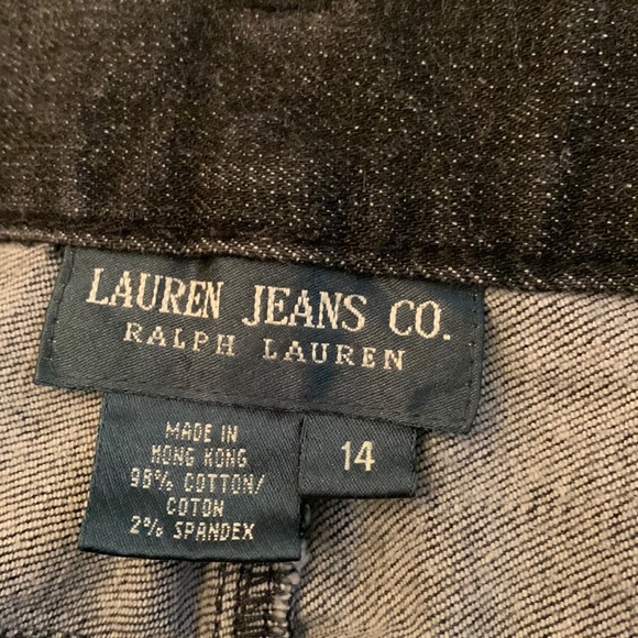 Ralph Lauren Lauren Jeans Co. black stretch jeans bootcut size 14 - Picture 3 of 9